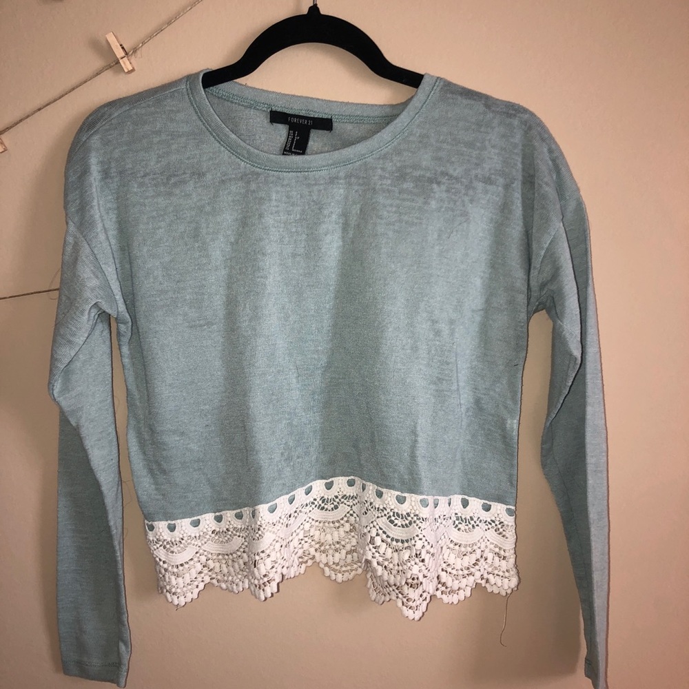 Mint green crop top